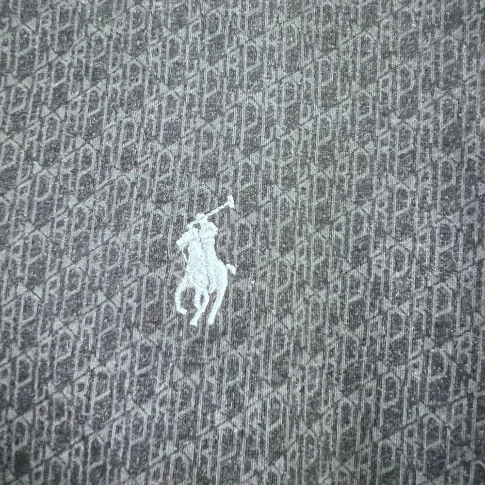 Polo Ralph Lauren Polo Shirt‎ Men Large Grey Excellent Monogram Classic Fit Logo